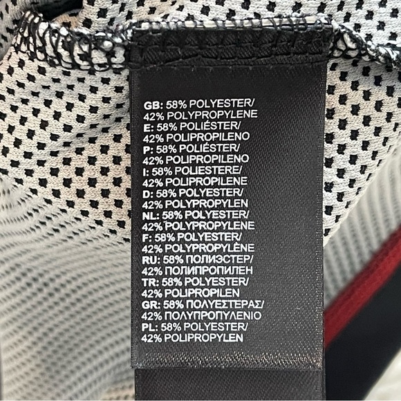 North Face Button Polo Shirt Black Red TNF Logo Men’s short sleeve SZ S collar - Picture 6 of 6